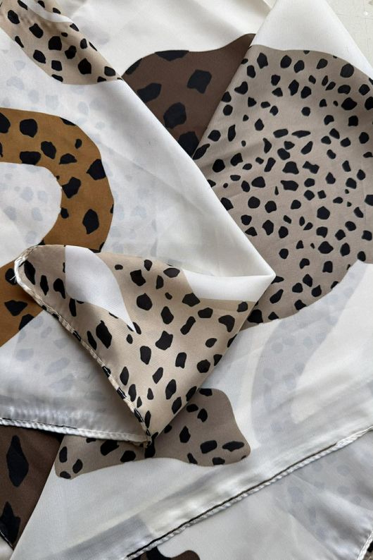 Dempsey Silky Blend Square Scarf Natural